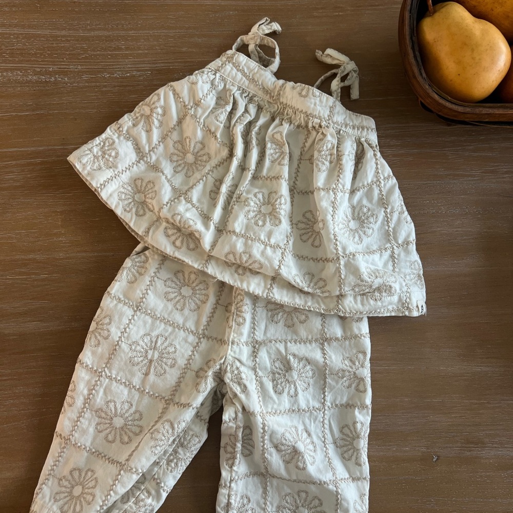 12 month embroidered kids set